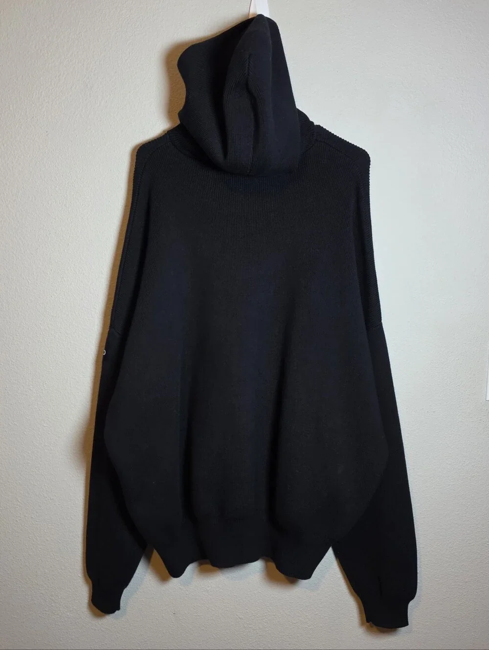 ​ALO Yoga Black Scholar Hooded Sweater XL Knit Athleisure Hoodie